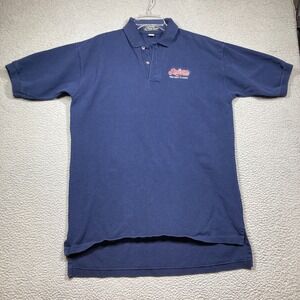 VTG Cleveland Indians 1994 Golf Classic Polo Shirt Men's XL Blue Baseball FLAW